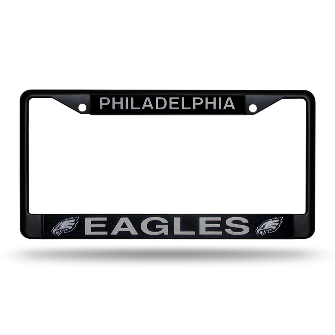 Rico Industries NFL Football Primary Black Chrome Frame with Plastic Inserts 12⁘ x 6⁘ Car/Truck ...