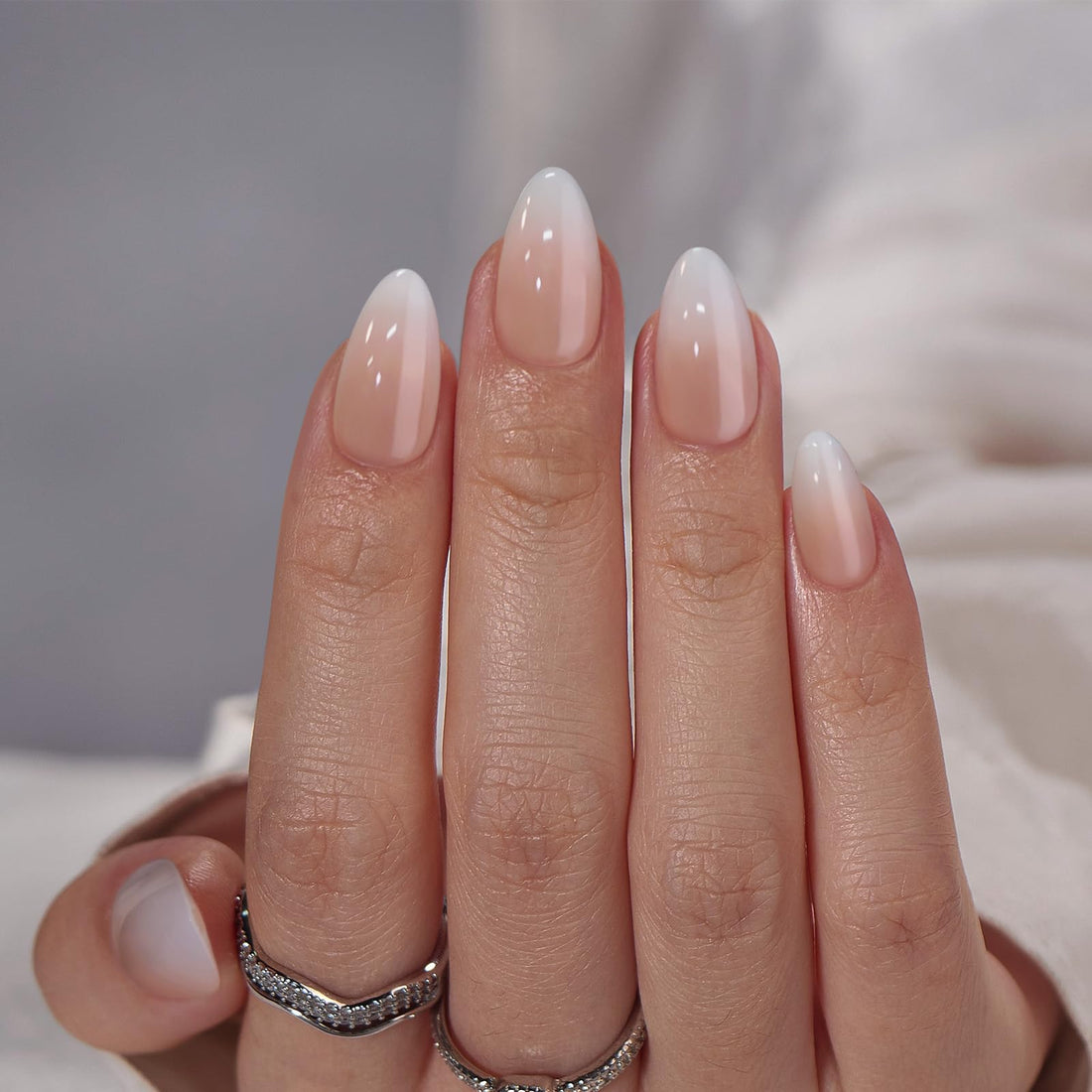 Reusable Ombre Press on Nails for Medium Hands