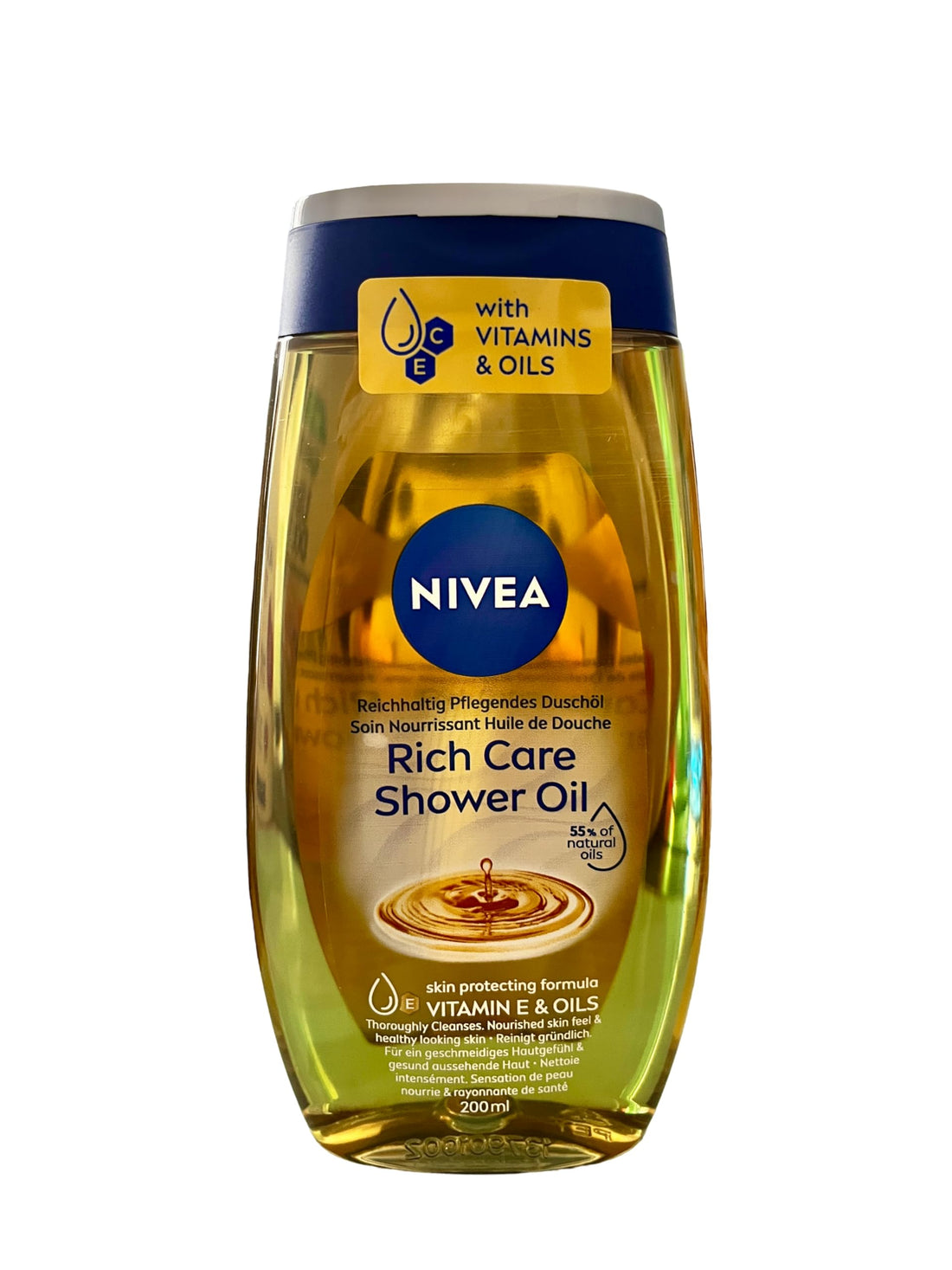 Nivea Shower Oil Natural Body Care for Sensitive Skin Germany