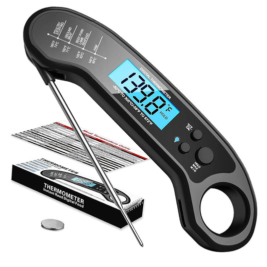 Meat Thermometer Digital, Instant Read Meat ThermometerI for Grill and Cooking, Waterproof Food Thermometer for Kitchen ...