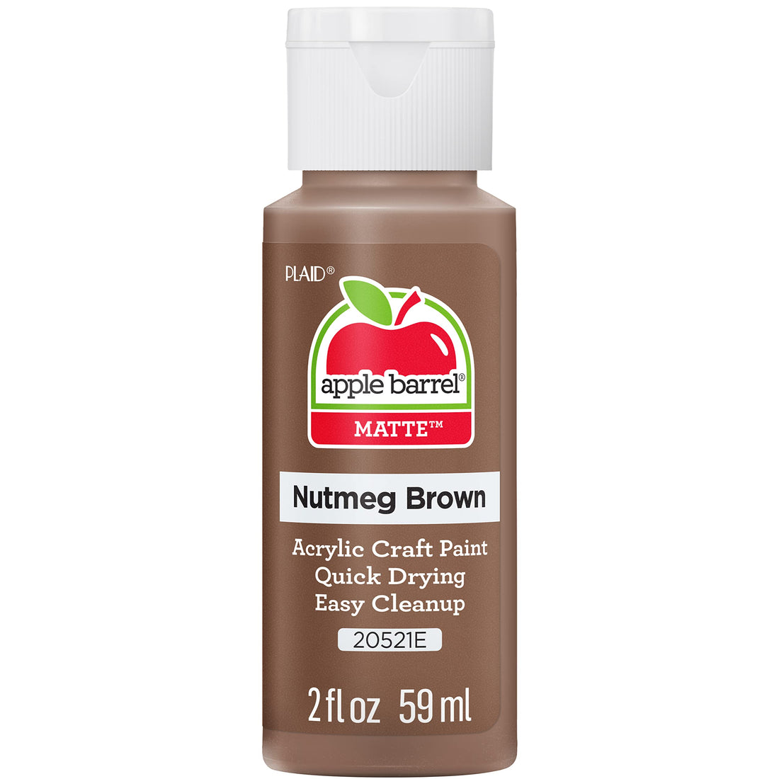 Vibrant Nutmeg Brown Acrylic Paint in 2 Ounce Bottle Set.