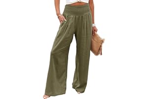 Chic and Comfortable Linen Palazzo Pants for Warm Weather Vacations.