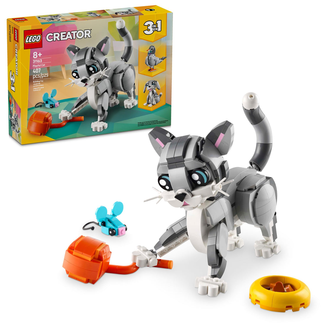 LEGO Creator 3 in 1 Playful Cat Toy Building Kit