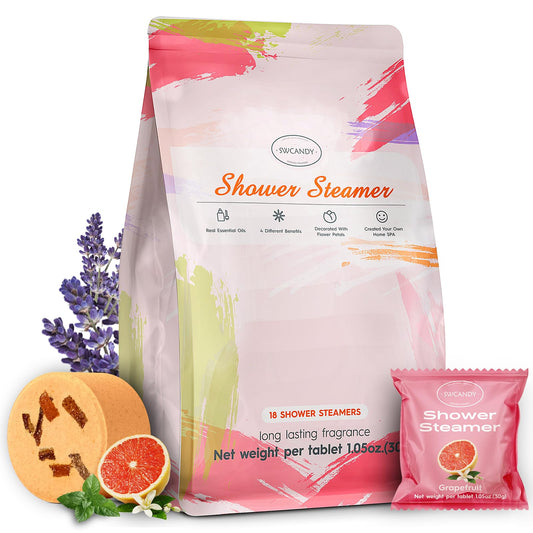 Shower Steamers Aromatherapy Gifts for Women- SWCANDY 18 Pack Shower Bombs Birthday Gifts for ...