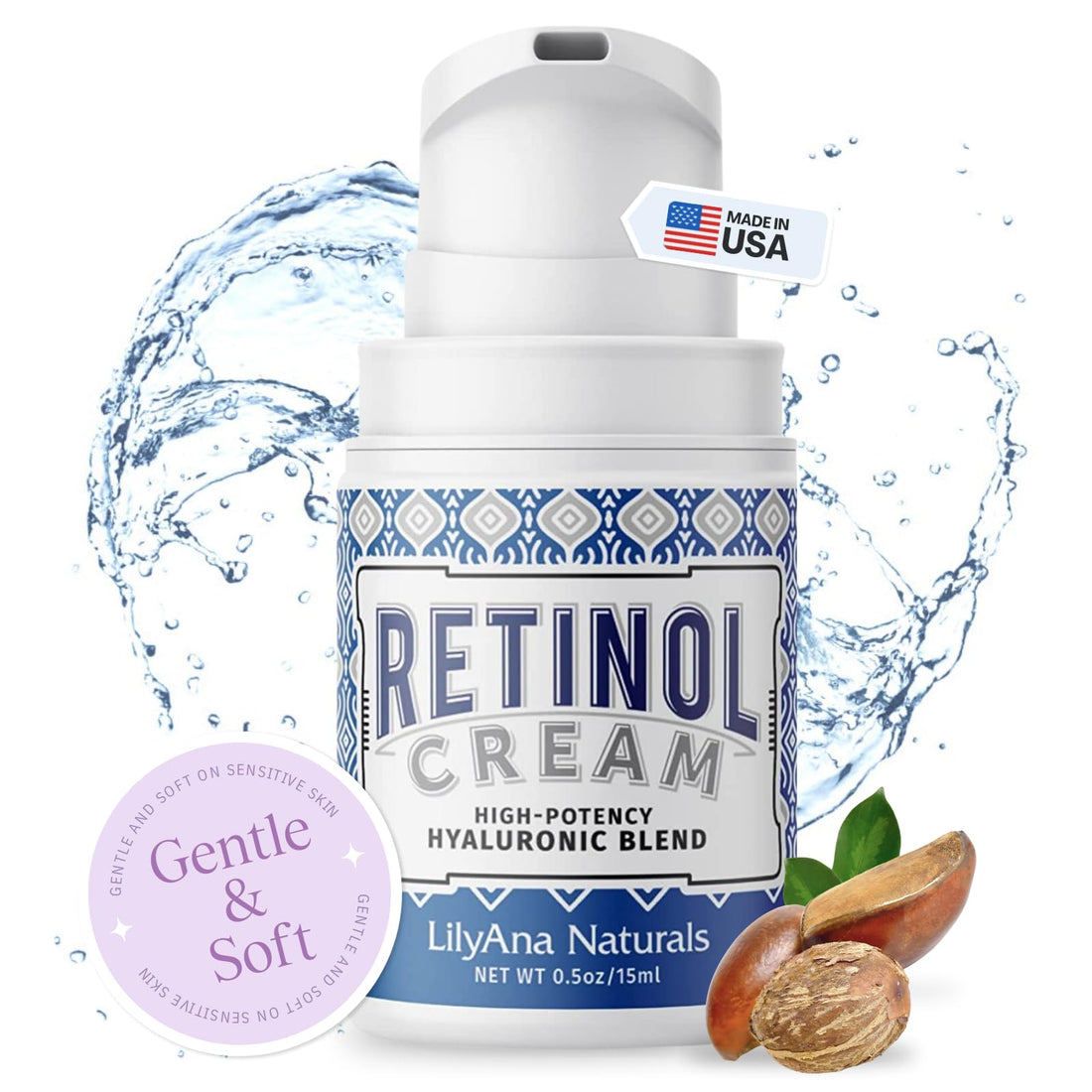 LilyAna Naturals Retinol Cream for Face - Made in USA, Retinol Cream, Anti Aging Cream, Retinol ...