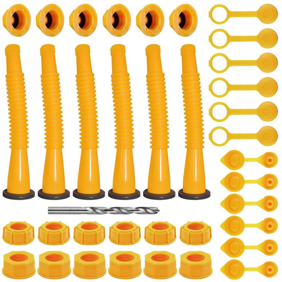 Gas Can Spout Replacement, Gas Can Nozzle. Hose Length is 8.1 in, Easier to use. For most 1/2/5/10 gal oil ...