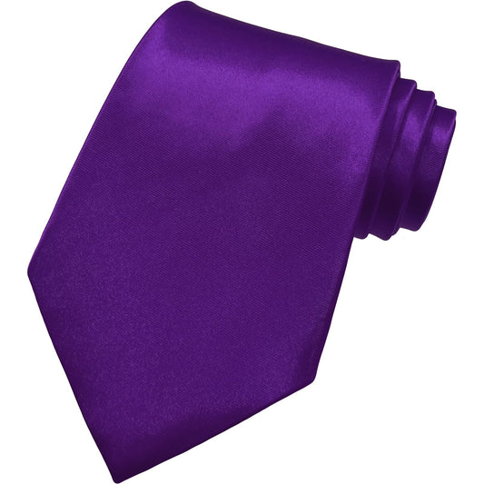 Premium Solid Black Satin Ties for Men