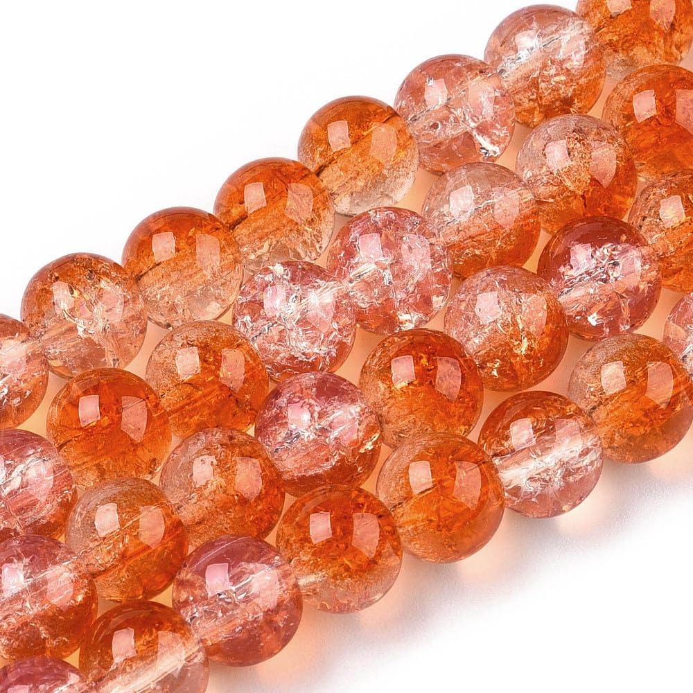 Crackle Glass Beads for Jewelry Making