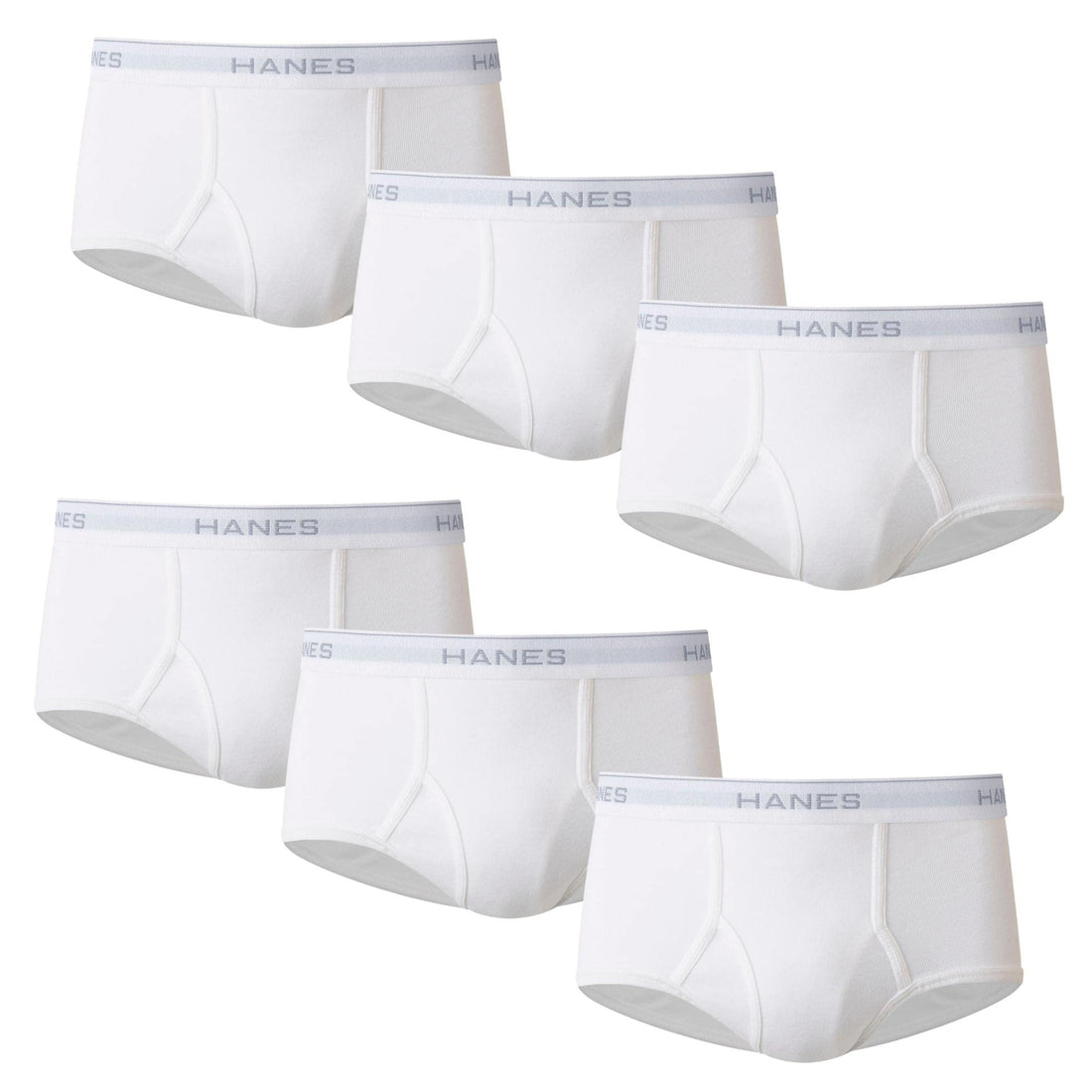 Hanes Men's Moisture-Wicking Cotton Briefs, Available in White and Black, Multi-Packs Available.