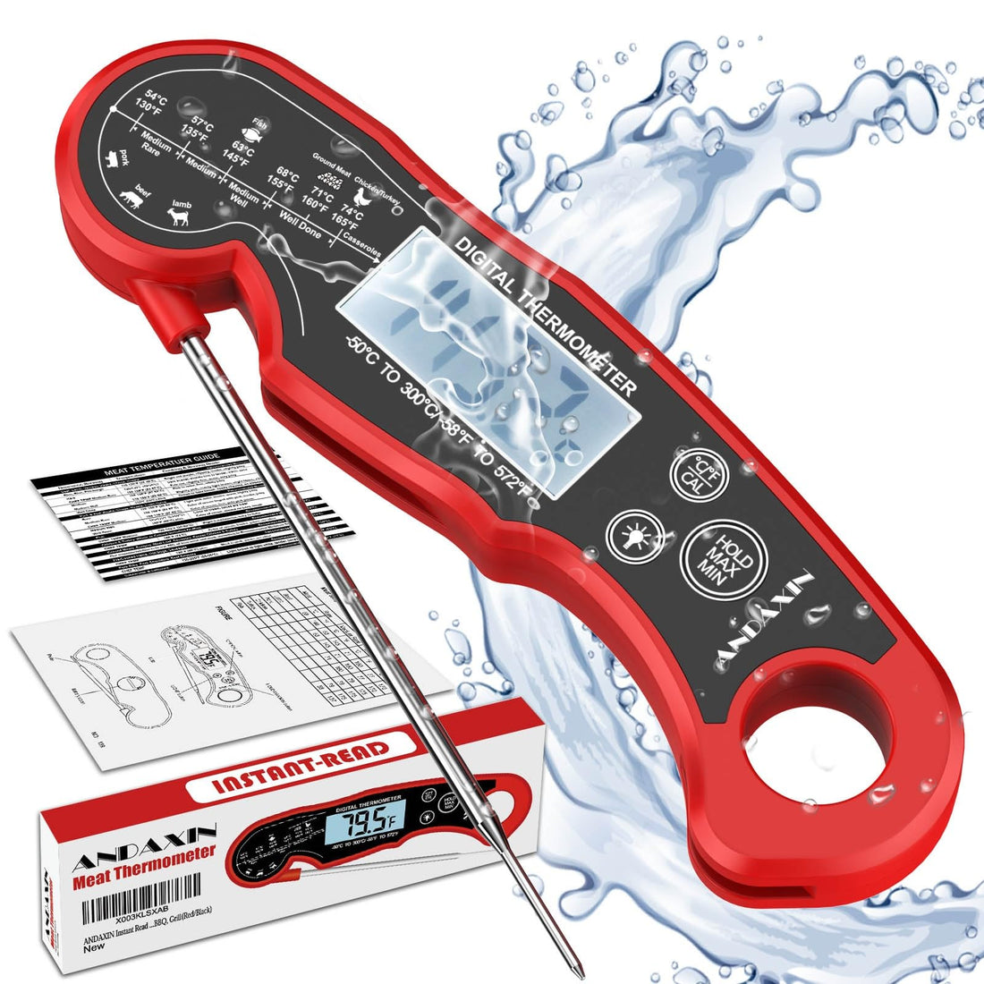 High-Quality Digital Thermometer for Grilling: Precise Waterproof Instant Read Probe