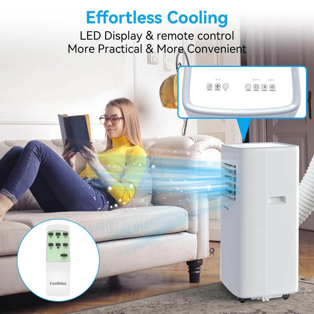 Portable Air Conditioner Unit with Remote and Timer Features Efficient cooling solution.