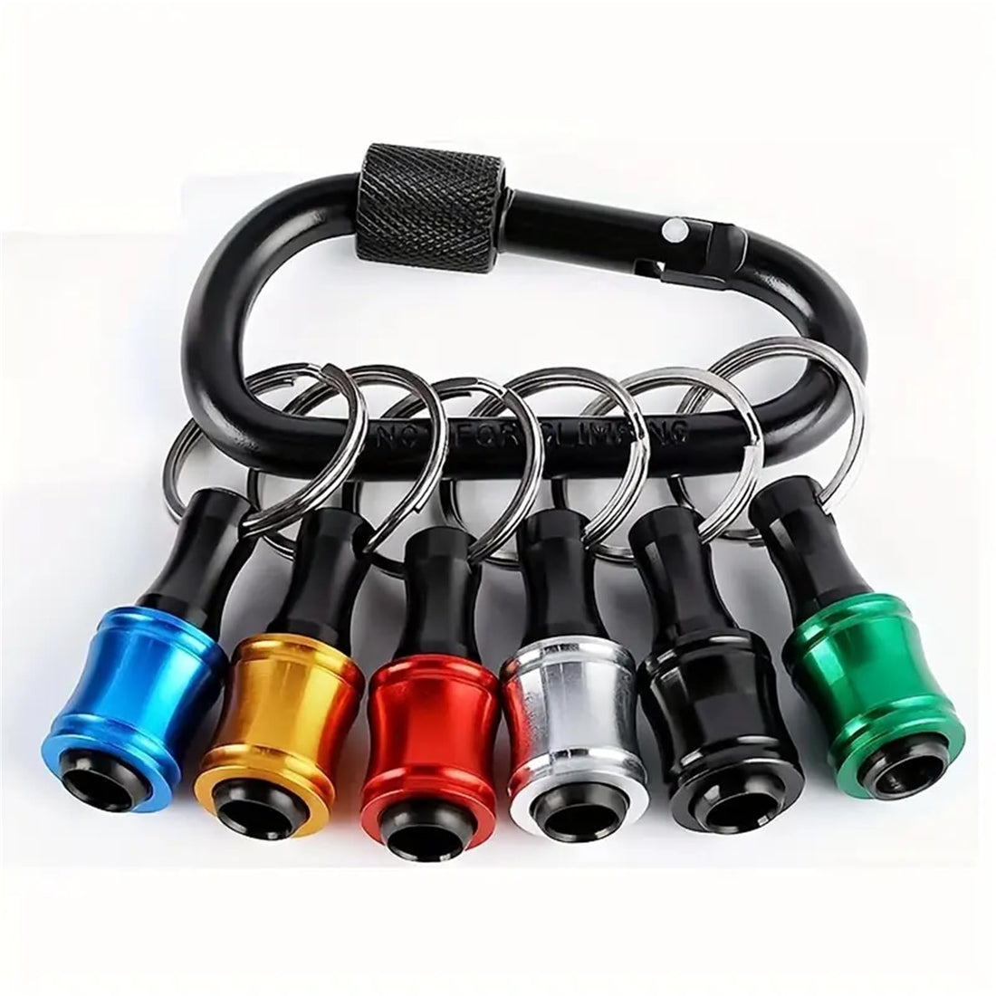 Color Coded Screwdriver Bit Holder Set with Keychain Adapter