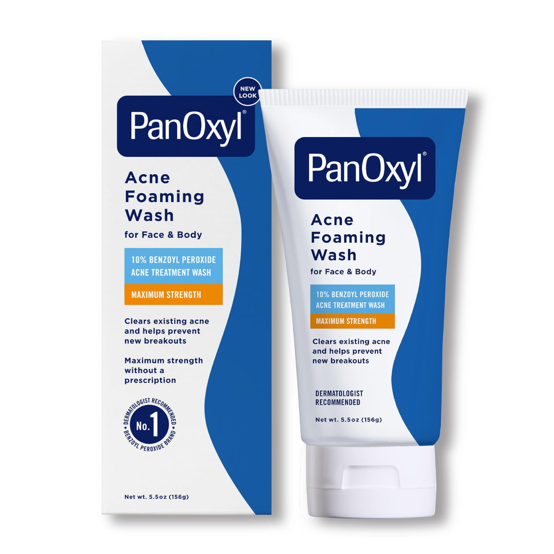 PanOxyl Acne Foaming Wash Benzoyl Peroxide 10% Maximum Strength Antimicrobial, 5.5 Oz.