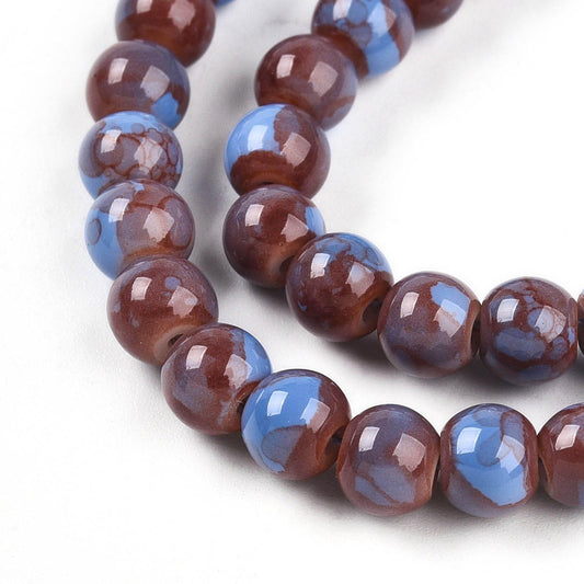 Golden Glass Beads for Jewelry Making