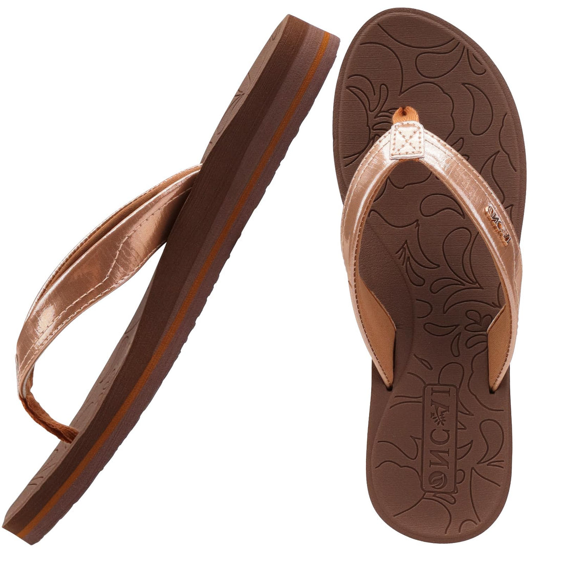 ONCAI Flip Flops For Women Yoga Mat Comfortable Beach Thong Sandals With Arch Support.