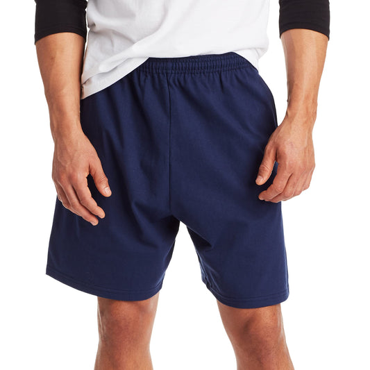 Hanes Men's Athletic Shorts, Favorite Cotton Jersey Shorts, Pull-On Knit Shorts with Pockets, Knit Gym Shorts, 7.5⁘ ...