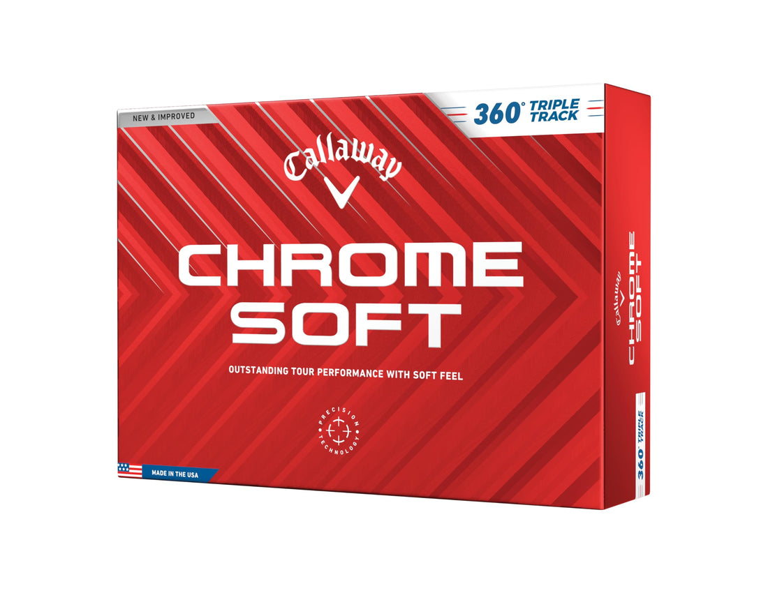 Callaway Golf Chrome Soft Golf Balls (2024 Version, 360 Triple Track, White).