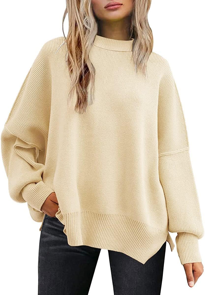 Women's Trendy Oversized Batwing Sweaters for Fall 2024 Outfits