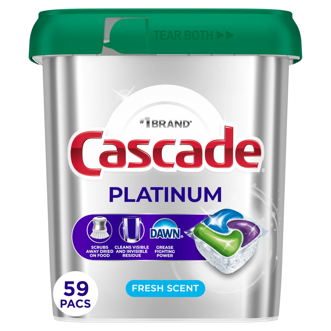 Cascade Platinum Dishwasher Pods - Fresh Scent Dish Detergent Soap