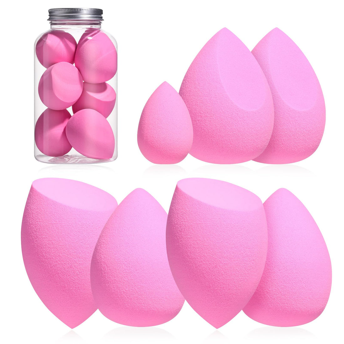 Multi-colored Makeup Sponge Set for Liquid, Cream, and Powder Application