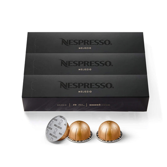 Nespresso Capsules Vertuo, Melozio, Medium Roast Coffee, 10 Count (Pack of 3), Total - 30 Count Coffee Pods