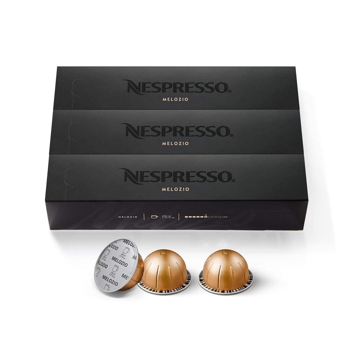 Nespresso Capsules Vertuo, Melozio, Medium Roast Coffee, 30-Count Coffee Pods, Brews 7.77 fl. oz..