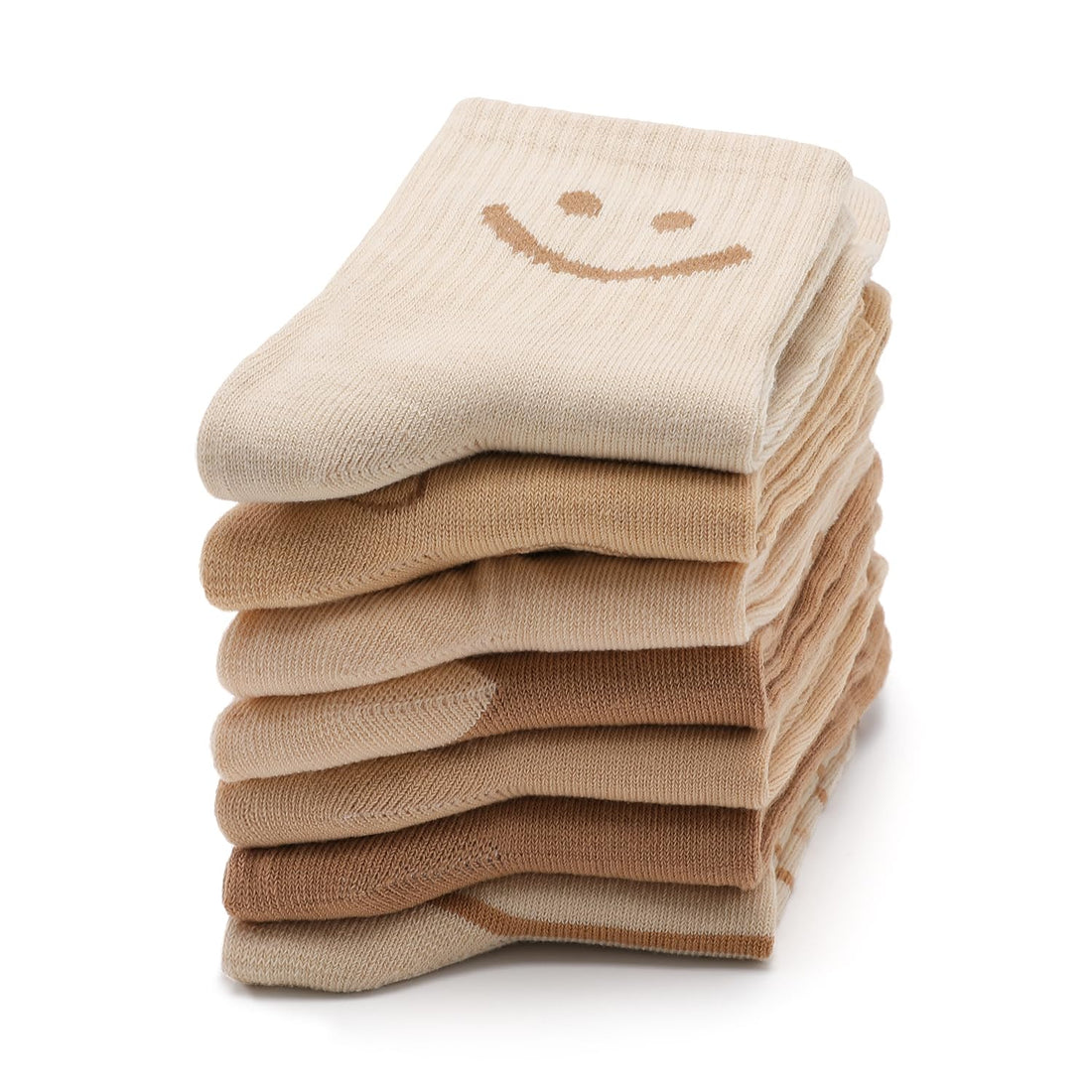 Adorable Knitted Ankle Socks for Women with Fun Smile Designs.