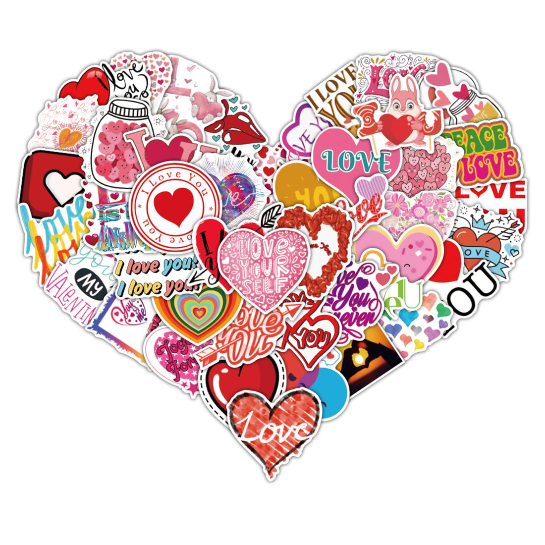 Valentine's Day Heart Stickers for Kids and Adults