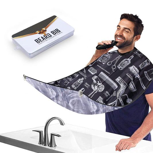 Beard Trimming Apron, Waterproof Non-Stick Hair Catcher for Men Shavers.