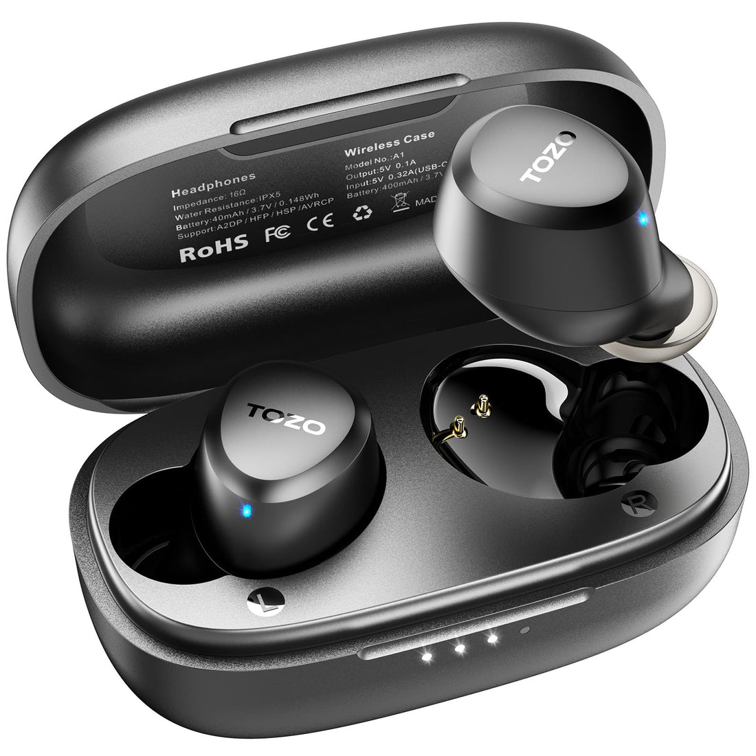 TOZO A1 Mini Wireless Earbuds Bluetooth 5.3 in Ear Light-Weight Headphones Built-in Microphone, ...