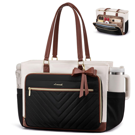 Teacher Tote Bag with Cup Holder for Women