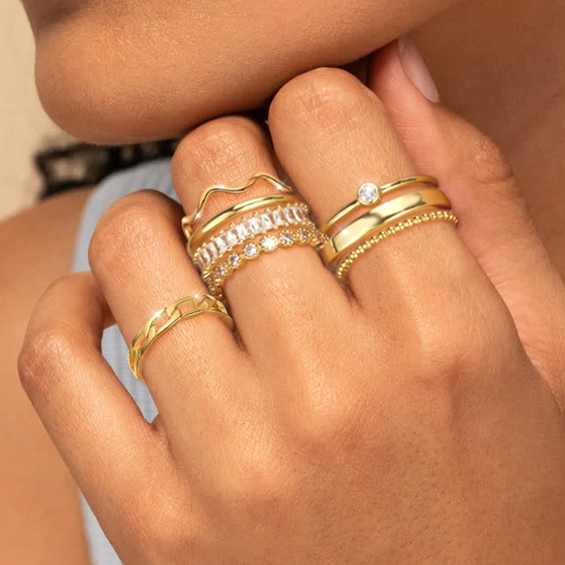 Unveiling the Allure of Subtle Gold Ring Sets