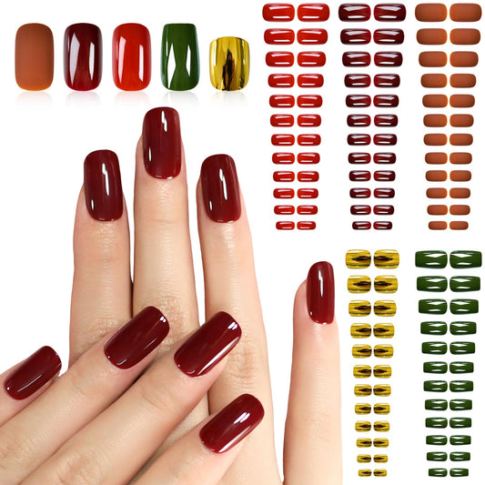 Gold Press On Nails Set