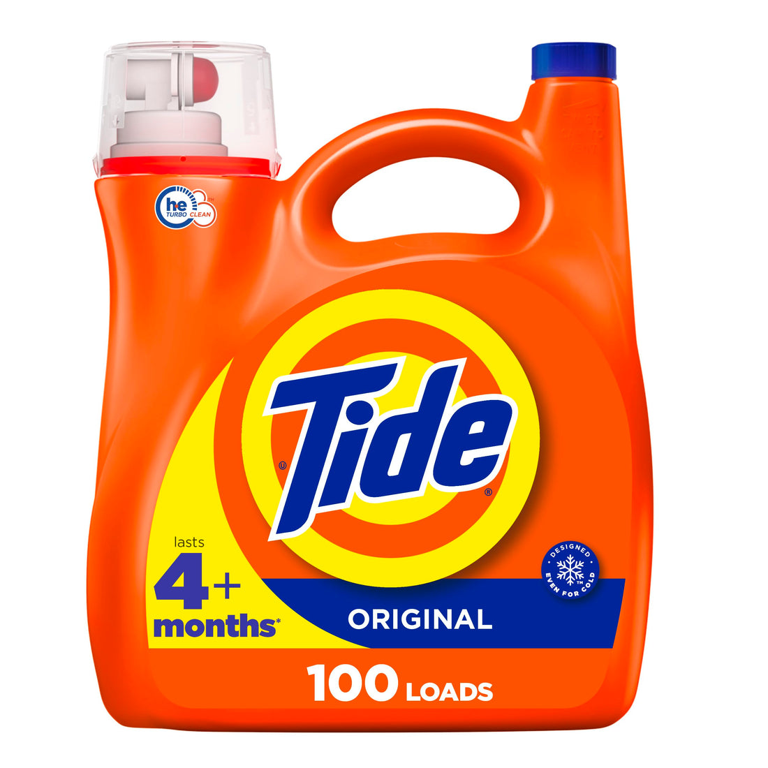 Tide Laundry Detergent Liquid, Original Scent, HE Compatible, 100 Loads, 132 fl oz