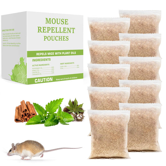 Don't Miss Out: Natural Mouse Repellent Pouches - 10 Pack Available