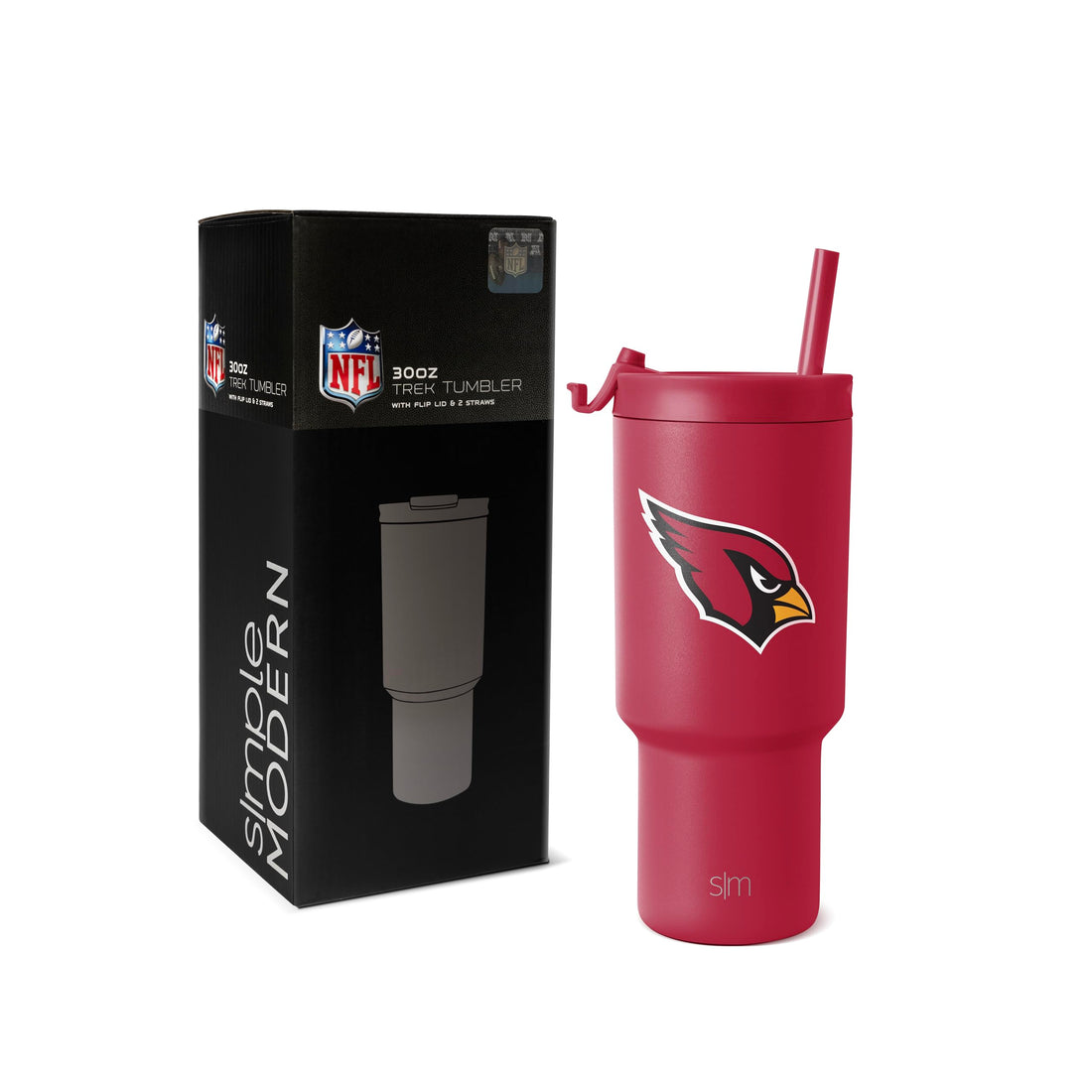 Simple Modern Officially Licensed NFL Arizona Cardinals 30 oz Tumbler with Flip Lid and Straws | ...