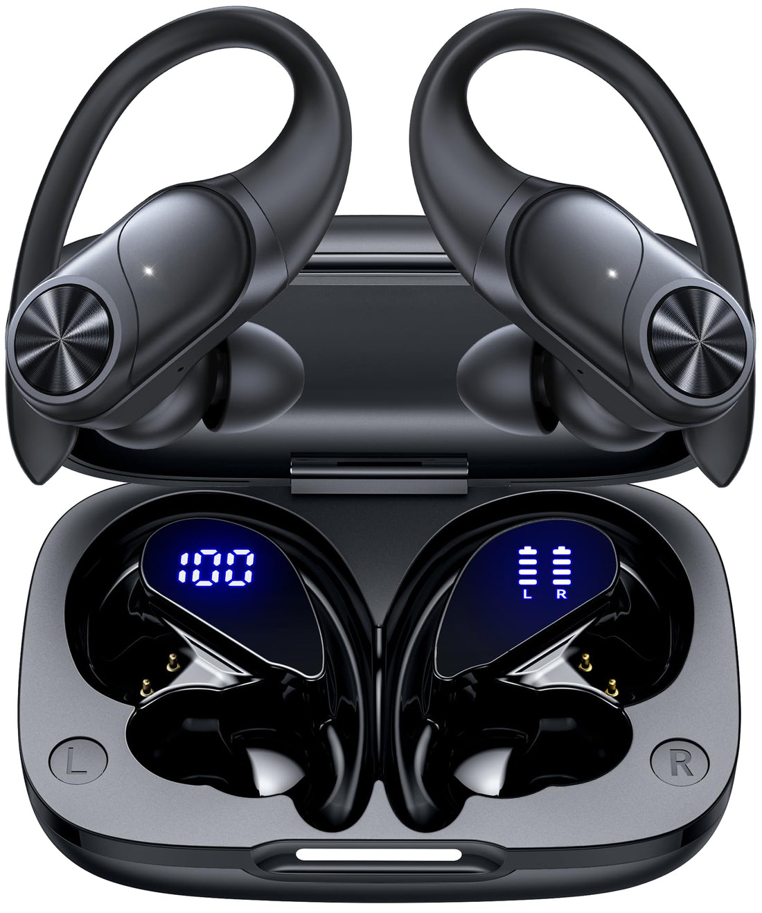 PocBuds Wireless Earbuds: Long-Lasting Wireless Earbuds with Charging Case Display.
