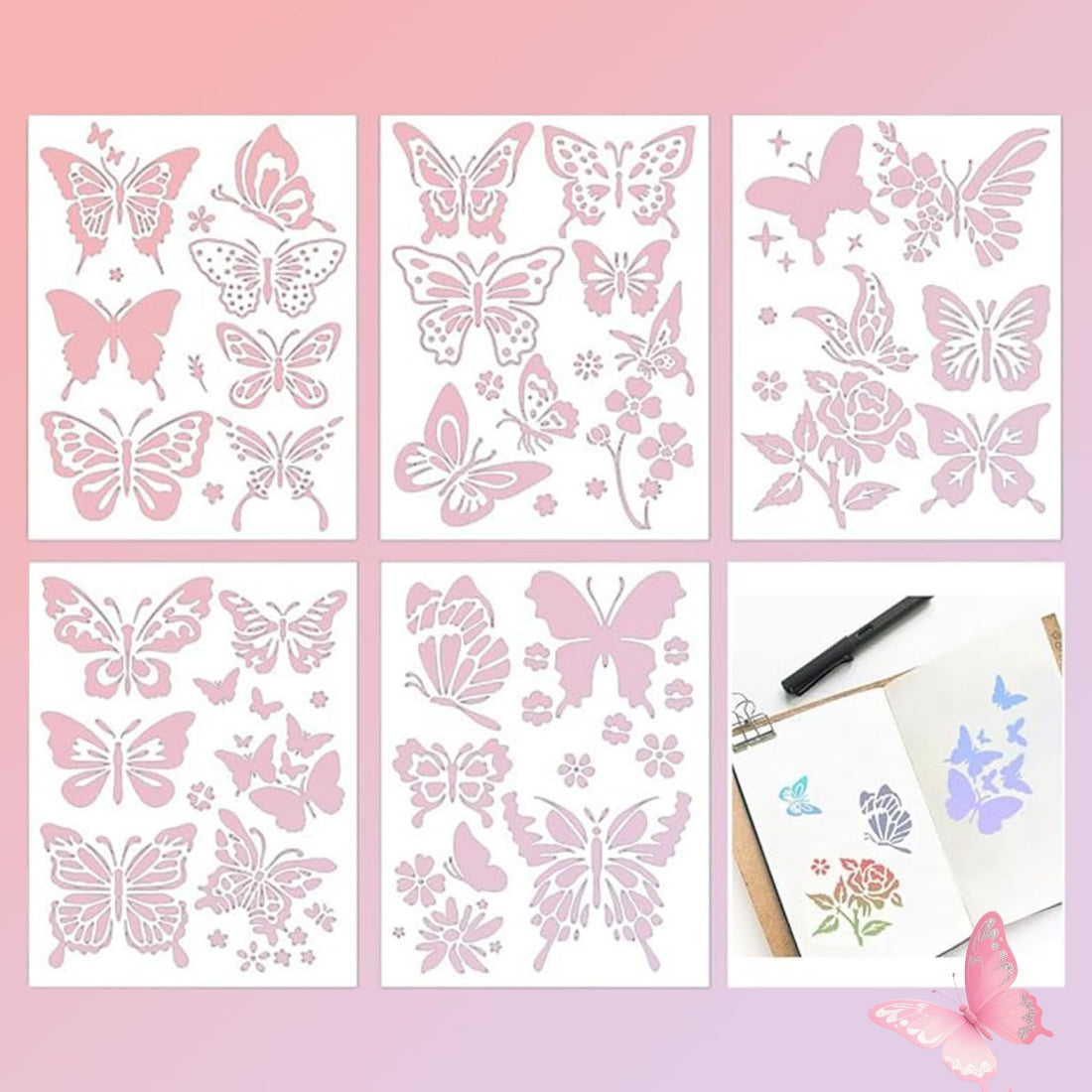 Butterfly Art Stencils for DIY Painting and Decorating Projects Easily