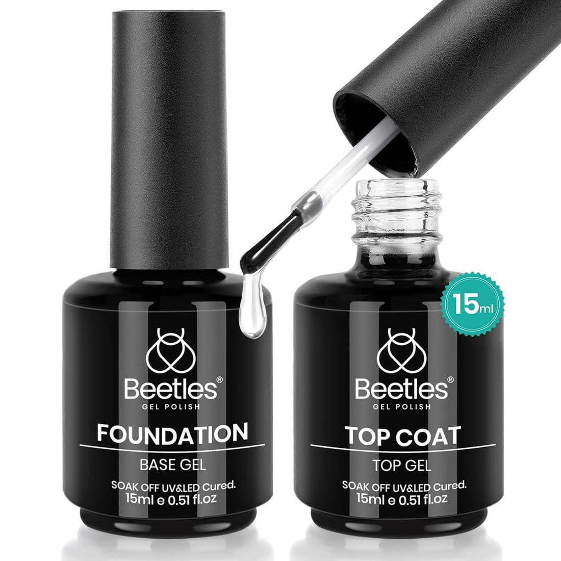 Nail Gel Kit: Full Set of Base and Top Coats