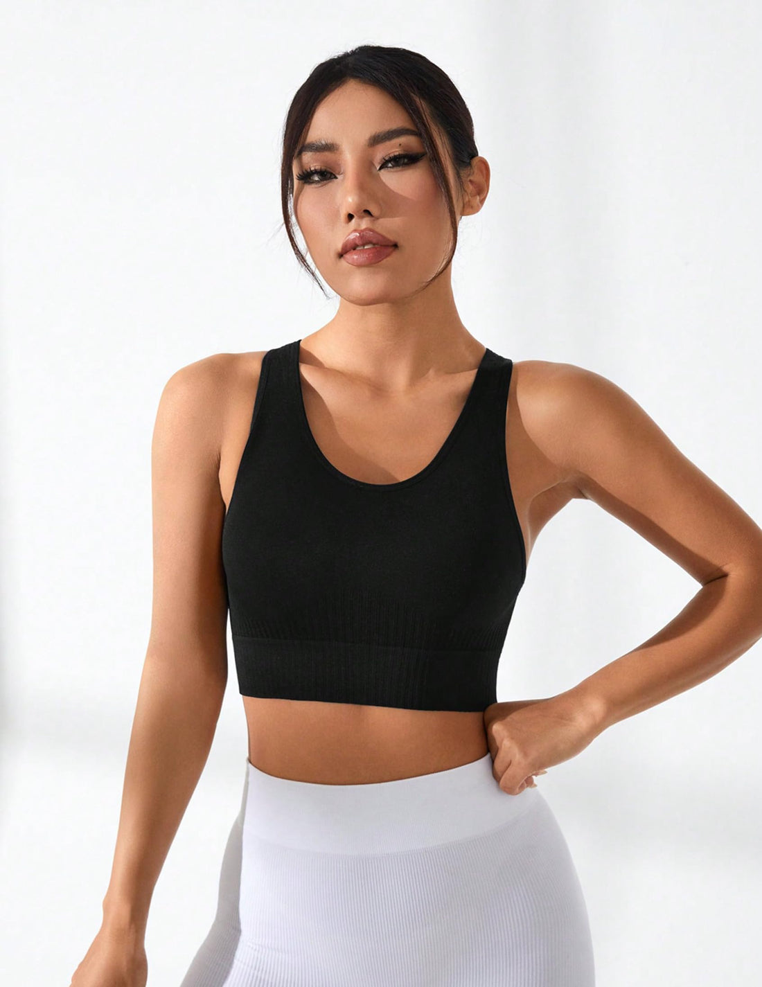 Women's Cross Back Sports Bra Tank Top for Yoga and Gym Training