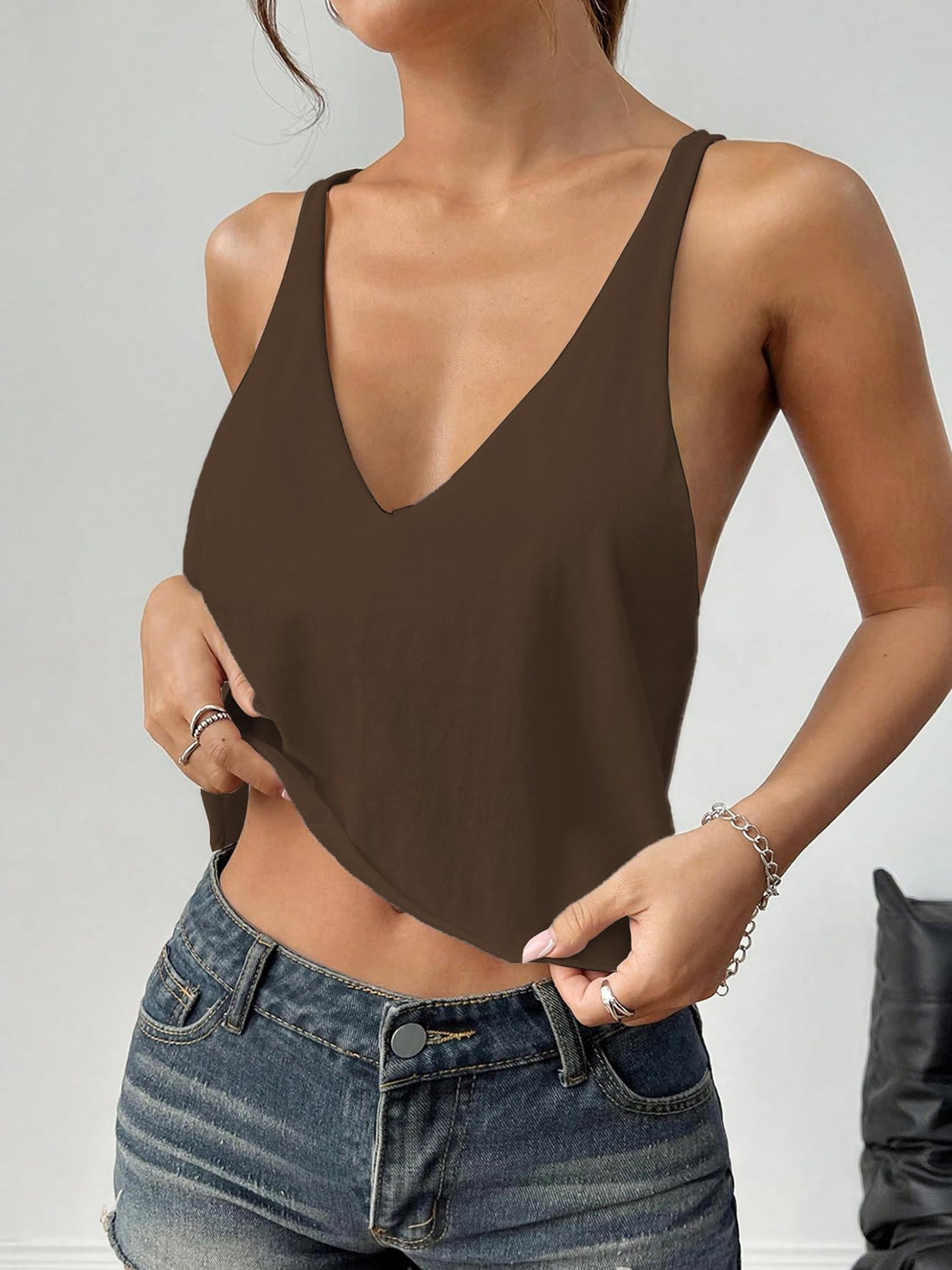 Brown Off-Shoulder Crop Top: Summer Essential You Need Now