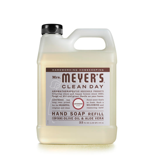 Lavender Liquid Hand Soap Refill, Cruelty-Free, Biodegradable, 33 Fl Oz Refill.