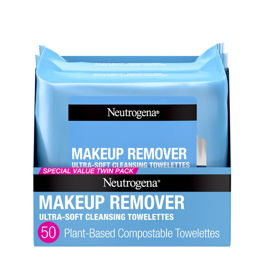 Neutrogena Makeup Remover Wipes, Ultra-Soft Cleansing Facial Towelettes for Waterproof Makeup, Alcohol-Free, ...