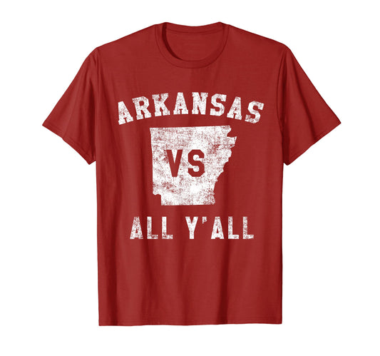 Arkansas vs All Yall for y'all Men Women Kids T-Shirt.