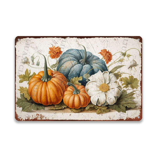 Vintage Tin Sign for Thanksgiving Decoration