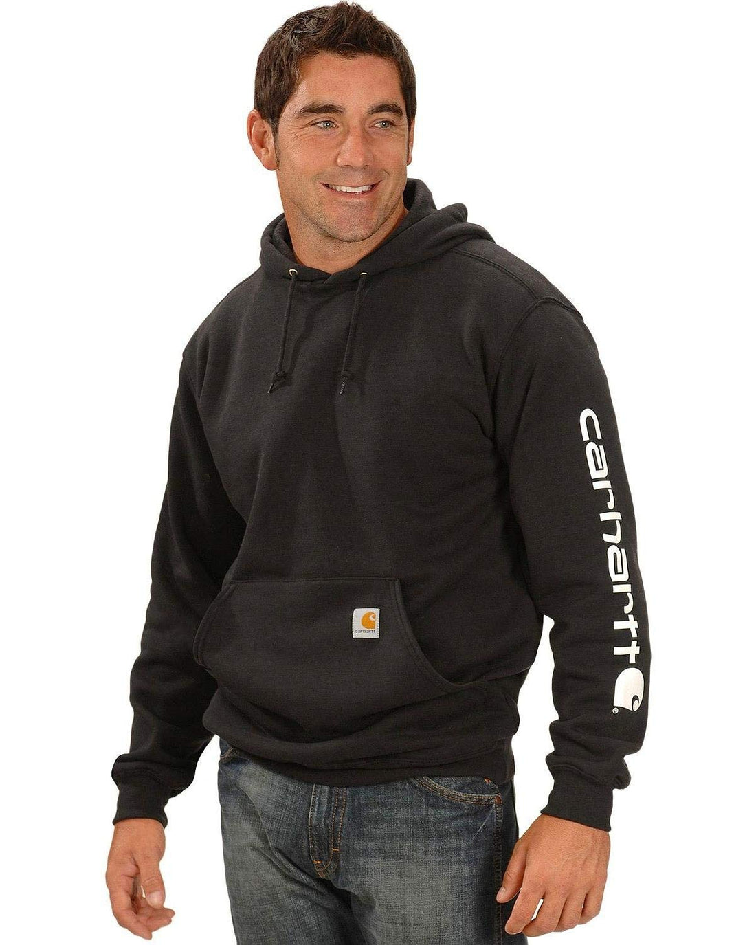 Carhartt Squad Midweight Sweatshirt with Classic Logo Graphic Redesign.