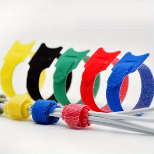 Durable Nylon Hook and Loop Straps for Organizing Cables and More