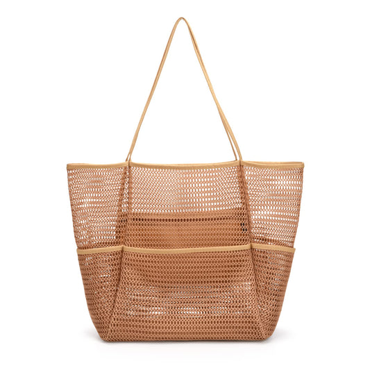 Mesh Tote Beach Bag for Women - Travel and Pool Essentials
