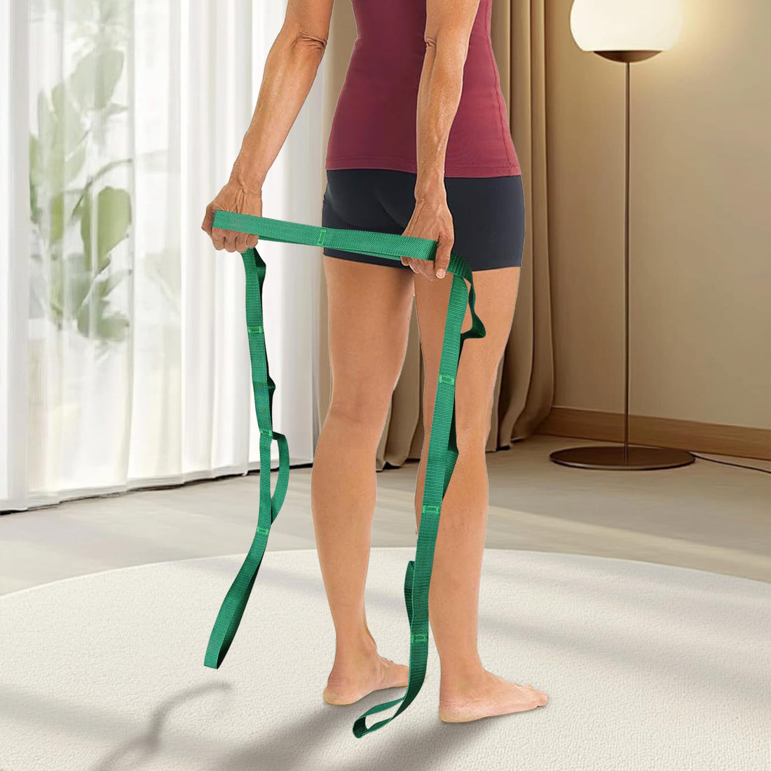 Non-Elastic Yoga Strap for Home Workout