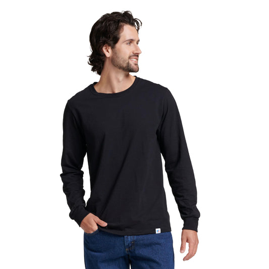 Russell Athletic Men's Dri-Power Cotton Blend Long Sleeve Tees, Moisture Wicking, Odor Protection, UPF 30+, Sizes ...